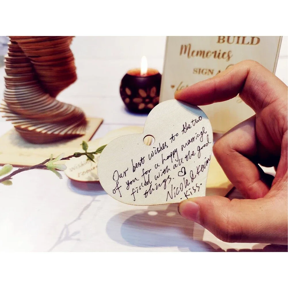 Wedding Guest Book Alternative Sign 72 Wood Hearts Guest Book Wedding Reception,